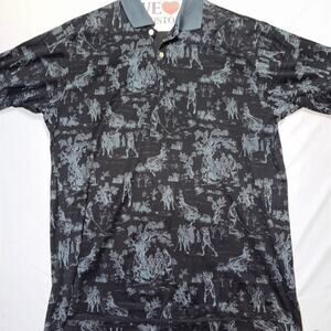 Vintage VTG Bobby Jones Golf Polo Shirt AOP Mens LargeAdult Short Sleeve Rare